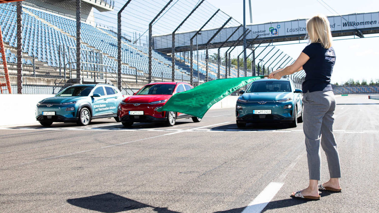 Hyundai Kona rekor αυτονομία ηλεκτρικό
