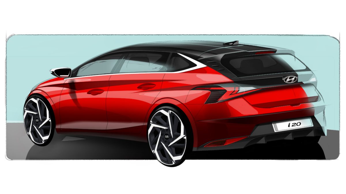Νέο Hyundai i20 επίσημα σκίτσα
