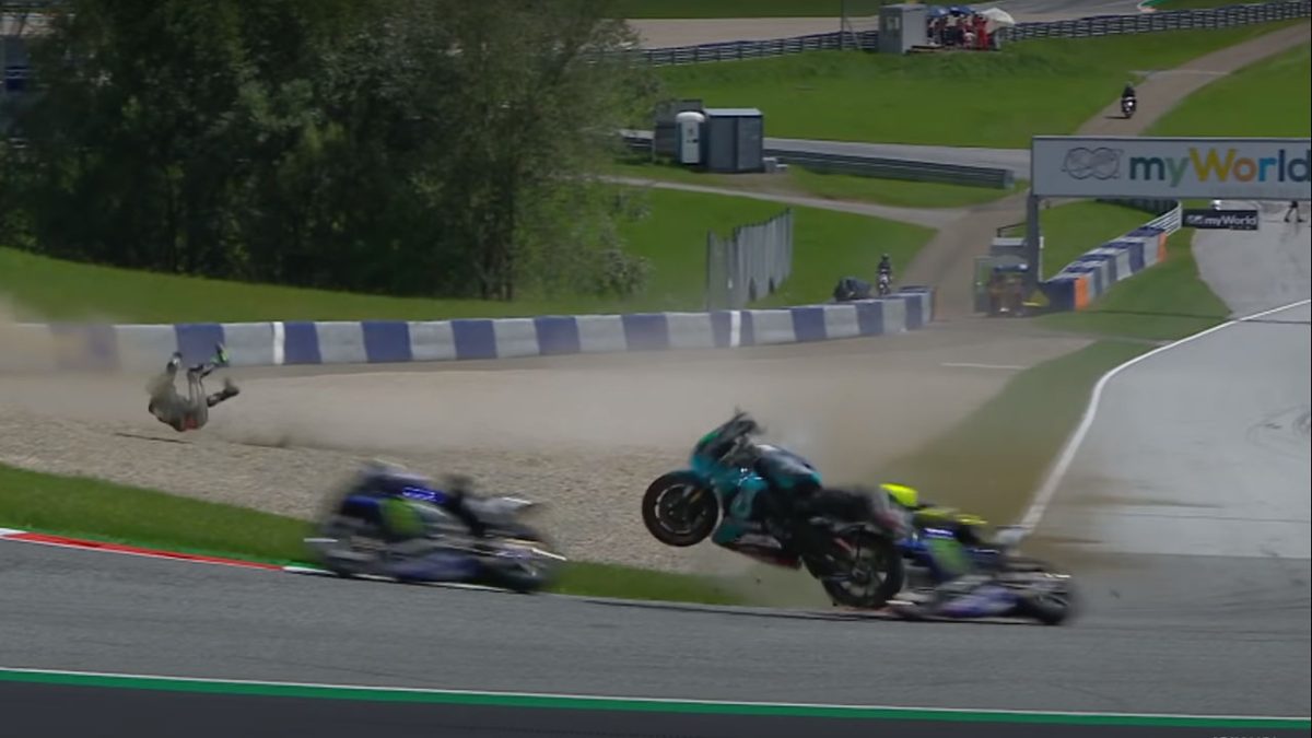 MotoGP Valentino Rossi, Maverick Vinales ατύχημα