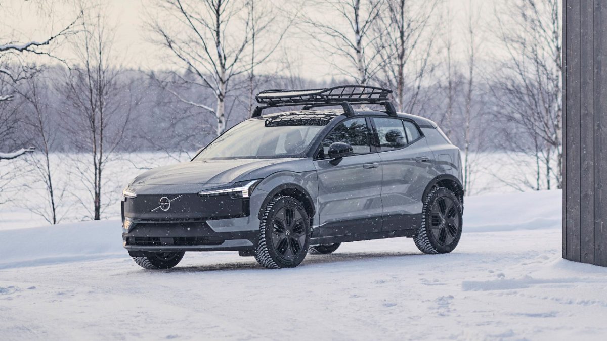 Volvo EX30 Cross Country with Swedish winter cabin