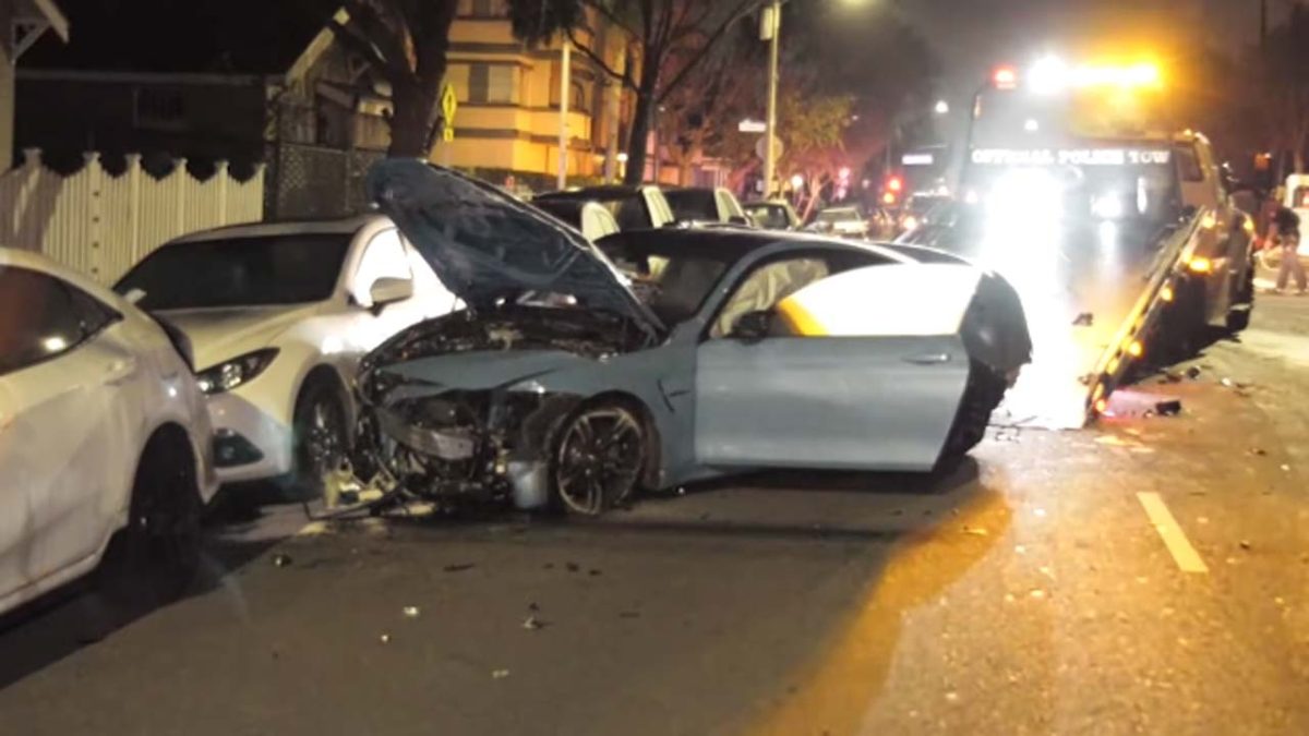 BMW M4 Crash