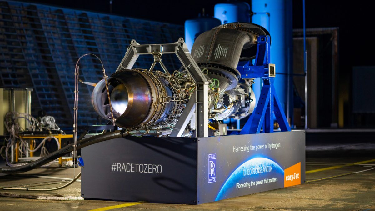 Rolls-Royce τουρμπίνα αεροπλάνου υδρογόνου 2022