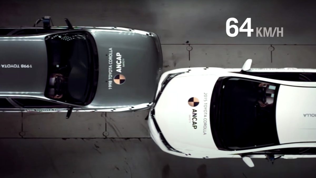 Toyota Corolla crash test Old vs New 2020